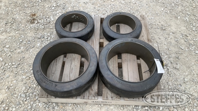 (4) Mitco Solid Forklift Tires